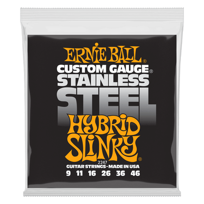 Juego de Cuerdas Ernie Ball Guitarra Eléctrica Hybrid Slinky .009-.046
