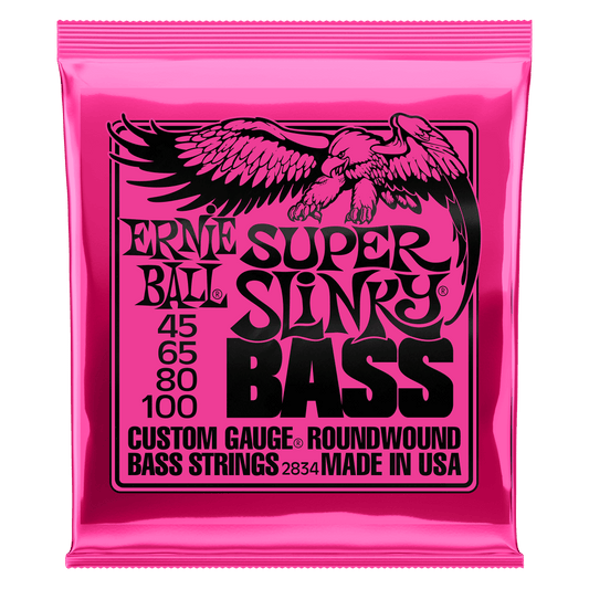 Cuerdas Ernie Ball Super Slinky para bajo Electrico 4 Cdas