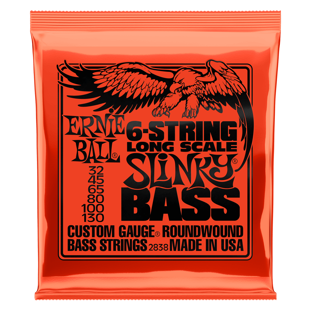 Cuerdas Ernie Ball Long Scale Slinky Bass para bajo Electrico 6 Cuerdas 2838