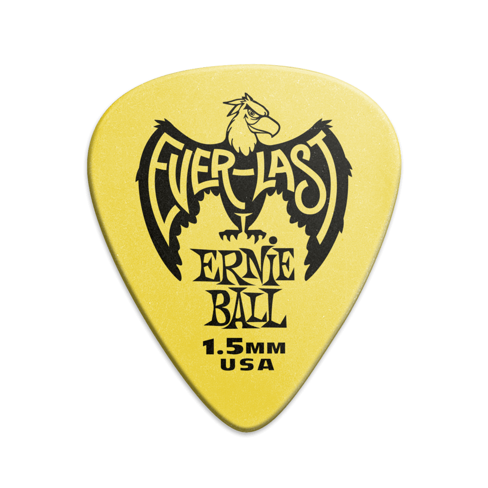 Puas para Guitarra Ernie Ball Everlast Nylon 1.5 Mm Amarillo Paquete de 12 Pzas 9195
