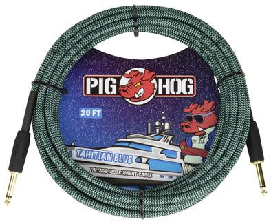 Cable para Instrumento Pig Hog Tahitian Blue 6.10m.