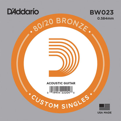 Cuerda Suelta D'Addario BW-023 Guitarra Acústica .023 Bronce