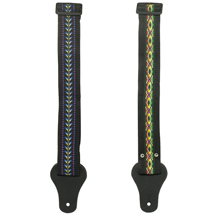 Tahalí Guitarra Eléctrica Bordado Puntas de Piel 2 Pulgadas