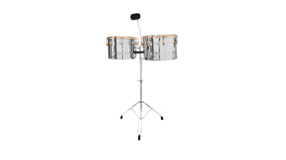 Timbales Extreme Vaso Largo 14" X 10" y 15" X 10" Aro y Lugs Cobrizados