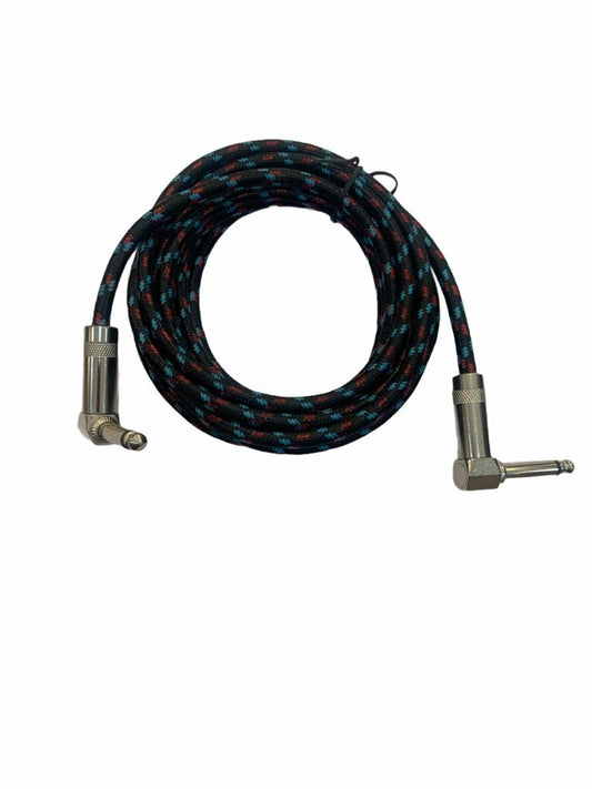 Cable Audio Planchado Plug 6,3 Mono "l" 3m