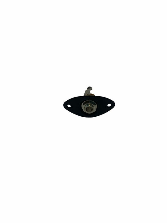 Jack 6.3mm Mono Cubierta Metalica Negra