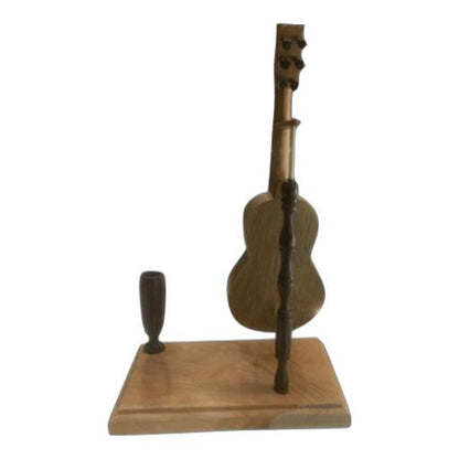 Adorno Guitarra Porta Pluma Artesanal Base Rectangular