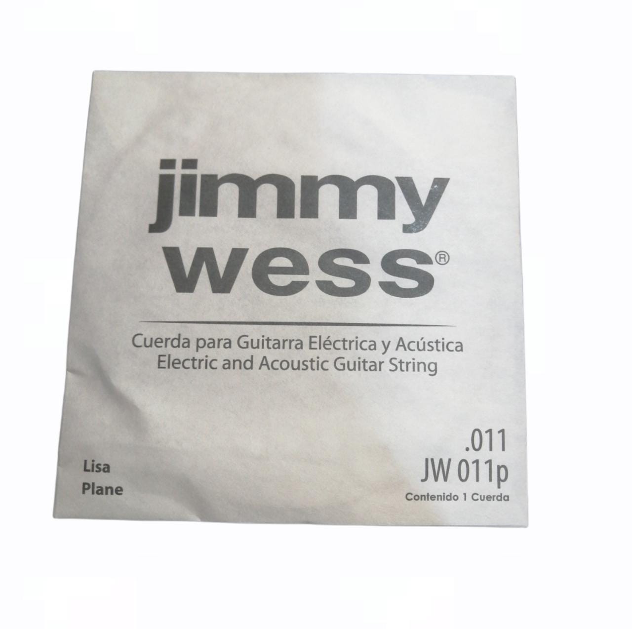 Paquete de Cuerdas Guitarra Eléctrica/Acústica Jimmywess Lisa .011