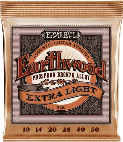 Encordadura Ernie Ball Guitarra Acústica Extra Slinky Fósforo Bronce .010-.050 2150