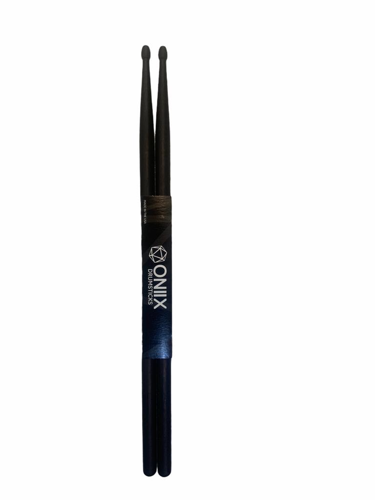 Par de Baquetas Oniix Color Negro Puntas Madera Mod 7a