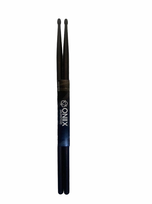 Par de Baquetas Oniix Color Negro Puntas Madera Mod 7a