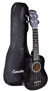 Ukulele Soprano Copacabana Linden Negro con Funda ⌘ Cpuk056