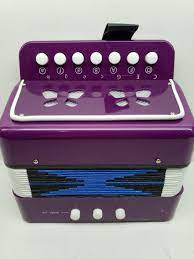 Mini Acordeon Infantil para Niño 7 Botones Farinelli Morado