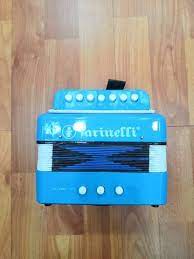 Mini Acordeon Infantil para Niño 7 Botones Farinelli Azul Cielo