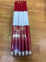 Baqueta Roja 7a Maple Nylon Paqc/12 Pares Diam.540" Dm