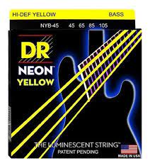 Juego de Cuerdas DR Neon Yellow Bajo Eléctrico 4 Cuerdas .045-.105
