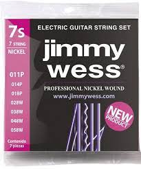 Encordadura Jimmy Wess Guitarra Eléctrica 7 Cuerdas Profesional