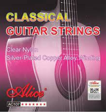 Cuerda Suelta 1a Mi Alice Guitarra Clásica Nylon Tensión Normal Paq 10