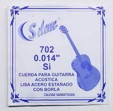 Cuerda Suelta Lisa Acero Estañado Guitarra Selene 2da