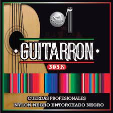 Encordadura Sonatina Guitarrón Nylon Negro Entorchado Negro 305-N