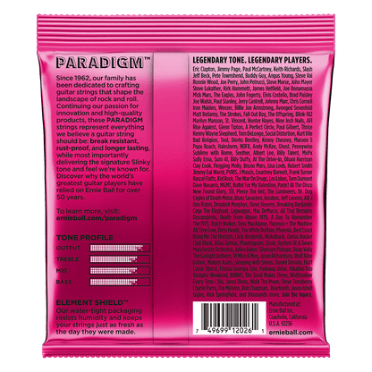 Encordadura Ernie Ball Guitarra Eléctrica Paradigm Slinky Rosa .009-.042 2023