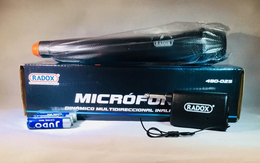Microfono Dinamico Multidireccional Inalambrico Marca Radox Mod: