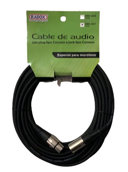 Cable para Microfono Xlr-xlr 15 M Plug Cromado